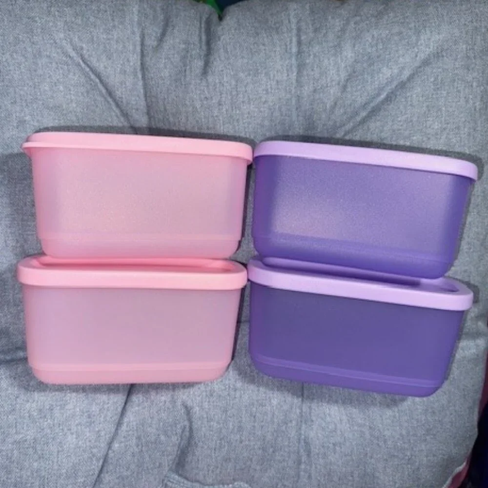 Tupperware Basic Bright/Cubix Mini Rectangulars - Picture 1 of 5